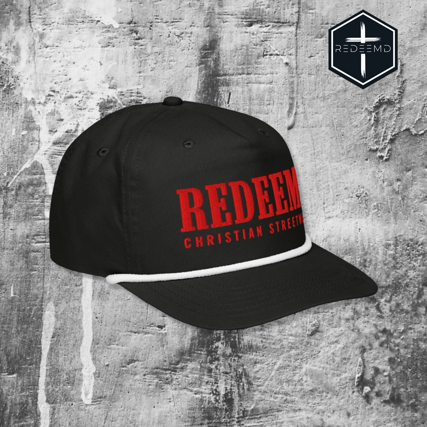 REDEEMD CHRISTIAN STREETWEAR: GOLF ROPE A-FRAME | Adjustable Snapback Hat