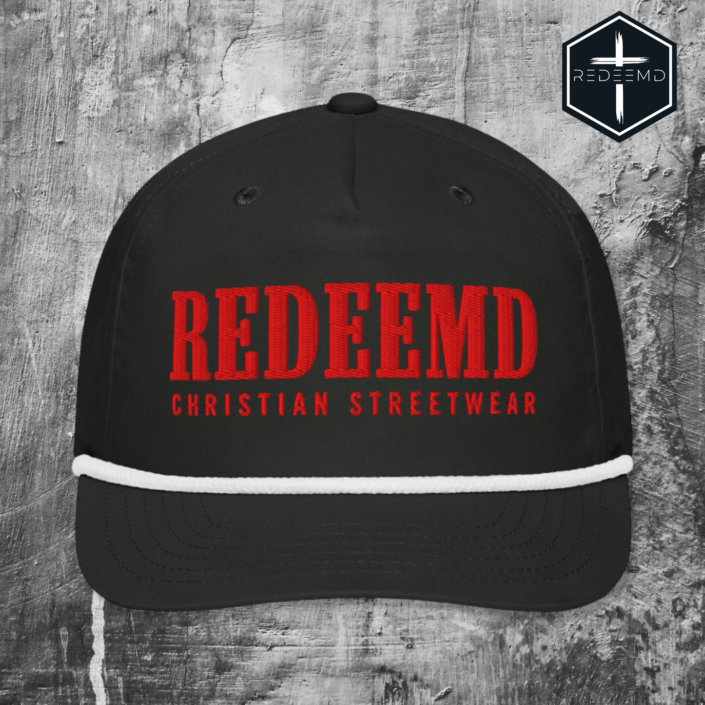 REDEEMD CHRISTIAN STREETWEAR: GOLF ROPE A-FRAME | Adjustable Snapback Hat