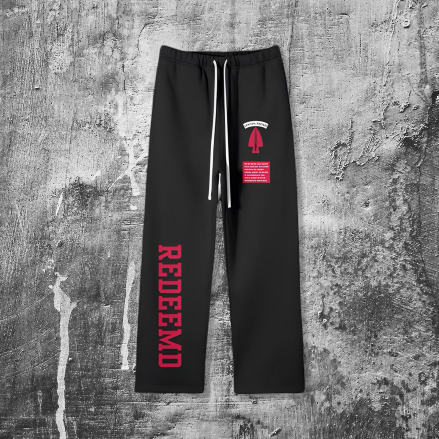 REDEEMD "SPIRITUAL WARFARE" Straight-Leg Streetwear Sweats